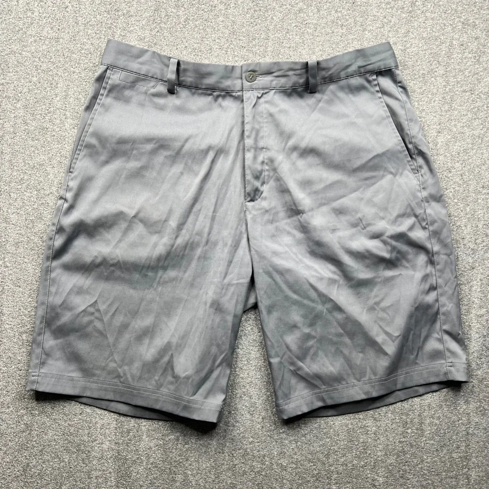 Nike Golf Shorts Mens 36 Gray Dri-FIT Tour Performance Flat Front 639798-021